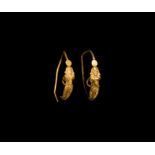 Greek Gold Eros Earrings