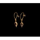 Roman Gold and Garnet Earrings