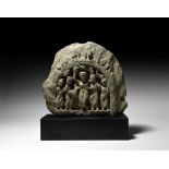 Gandharan Panel with Birth of Buddha Scene