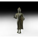 Thai Bronze Standing Buddha