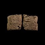 Sumerian Hymn to the Sun god Utu Bilingual Cuneiform Tablet