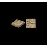 Large Indus Valley Mature Harappan Stamp Seal with Bull