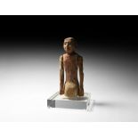 Egyptian Wooden Boatman Figure