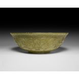 Chinese Jade Bowl with Floral Design