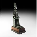 Egyptian Bronze Enthroned Wadjet
