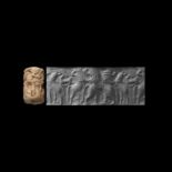 Sumerian Cylinder Seal with Contest Scene