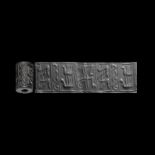 Mesopotamian Cylinder Seal with Two Registers