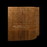 Roman Contract for Sale of Land on Wooden Tablet Witnessed by Iulius Aequirius