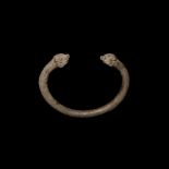 Urartu Silver Animal-Headed Bracelet