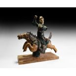 Chinese Ming Horseman Roof Ornament