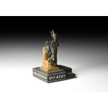 Egyptian Bronze Statuette Group