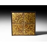 Medieval French Glazed Floor Tile Set