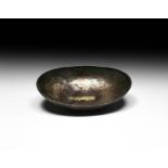 Sassanian Silver Bowl with Gilt Fish