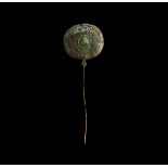 Luristan Pin with Radiating Lotus Flowers