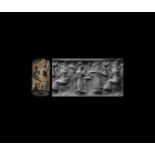 Old Babylonian Cylinder Seal with Presentation Scene