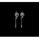 Byzantine Silver Earring Pair