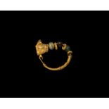 Greek Gold Earring with Bull's Head