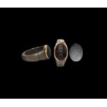 Parthian Silver Ring with Warrior Gemstone