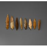 Stone Age Projectile Point and Arrowhead Group