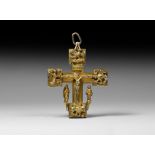 Post Medieval Gilt Silver Cross Pendant