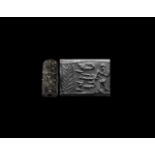 Levantine Cylinder Seal with Tree and Figure