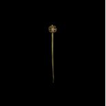 Tudor Period Gilt Silver Dress Pin