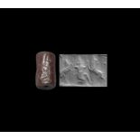 Neo-Assyrian Cylinder Seal with Hero