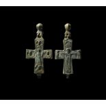 Byzantine Reliquary Cross Pendant