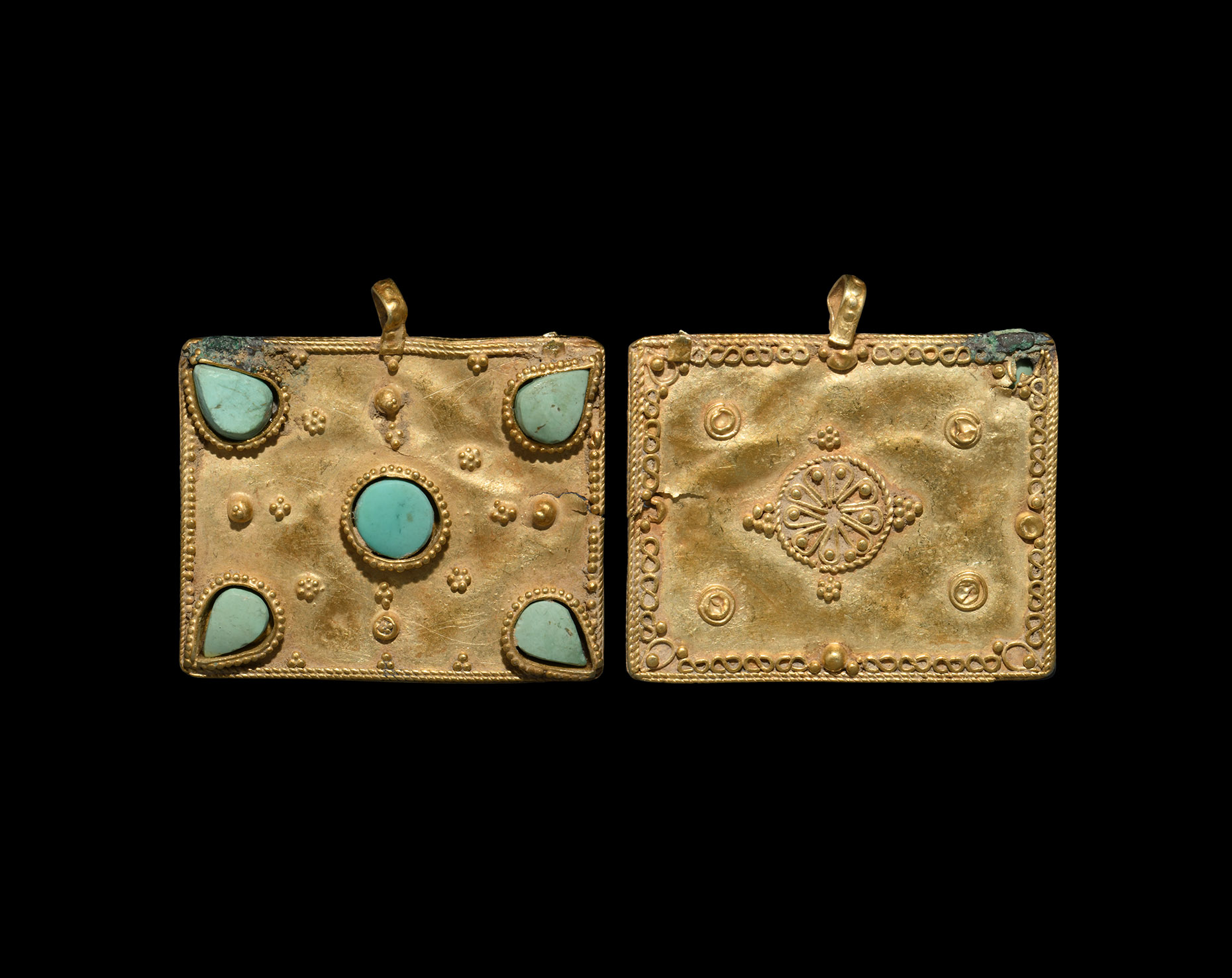 Byzantine Gold Pendant with Gemstones