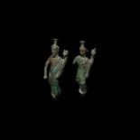 Parthian Fortuna Statuette Pair