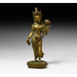 Sino-Tibetan Gilt Arya Tara Statue