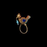 Afghan Gilt Bird Ring