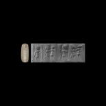 Neo-Babylonian Cylinder Seal with Warriors
