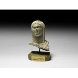 Romano-British Limestone Head of a Lady