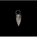 Large Viking Silver 'Elf-Shot' Protective Amulet