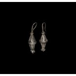 Byzantine Silver Earring Pair