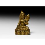 Sino-Tibetan Gilt Bronze Figure