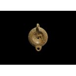 Roman Oil Lamp with Stag