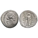 P Clodius M F - Diana Lucifera Denarius