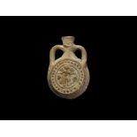 Byzantine Pilgrim Flask with Saint Menas