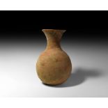 Roman Redware Jug with Ring Decoration