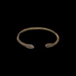 Roman Silver Military Snake Bracelet