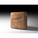 Roman LEG I ITAL Legion Stamped Brick for 1st Legion Italica