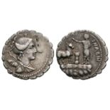 A Postumius A f S n Albinus - Diana Denarius Serratus