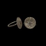 Medieval Silver Ring with JR Motif