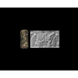 Bronze Over Stone Cylinder Seal