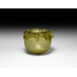 Roman Amber Glass Vessel with Trail