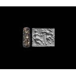 Cylinder Seal with Hero Lassoing Animal