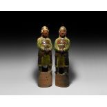 Large Chinese Song Military Figure Pair