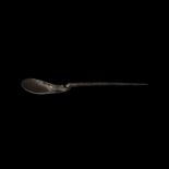 Late Roman Silver Swan-Necked Liturgical Spoon